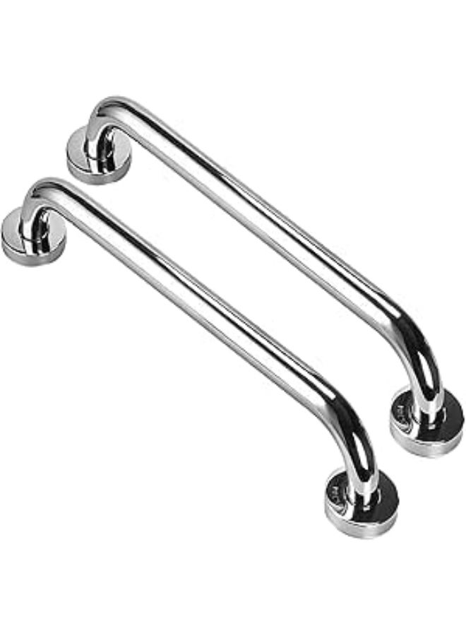 2 Pack Shower Grab Bars Safety Handle, Handicap Bathroom Grab Bars for Bathtubs and Showers, Stainless Steel Shower Balance Bar Bath Hand Rail Support for Seniors Elderly Injury (12 inch) - Image 1