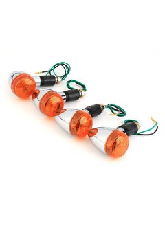 NIBEMINENT 4-Piece Flashing Bike Indicator Light For Royal Enfield Bullet  - Image 1