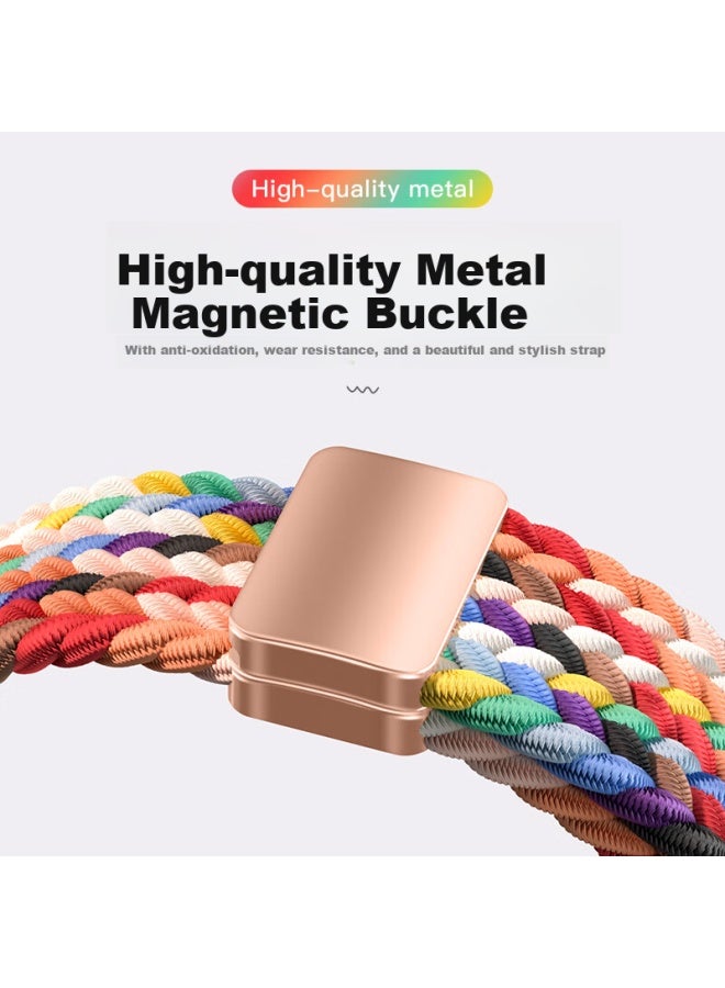 Bing Hong Binghong Compatible With Apple Watch Band S10 Women's Slim Waist S11/ultra3/se3/apple Watch Band Magnetic Braided Iwatch Ultra2/s9/8 - Pink - Image 4