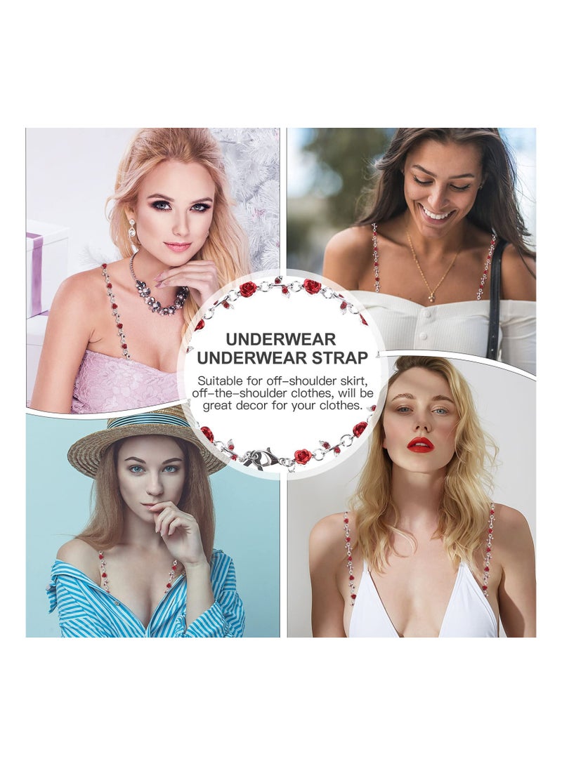 Adjustable Invisible Non-Slip Bra Straps for Women Soft Removable Replacement for Strapless and Underwear Bras