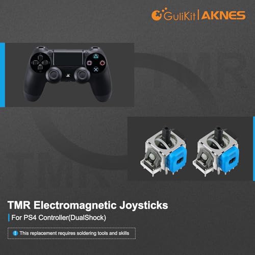 AKNES GuliKit TMR Electromagnetic Joysticks Replacement for DualShock PS4 Controller, Thumbstick Grips for PlayStation 4 Controller, Thumbstick Caps Included - Image 2