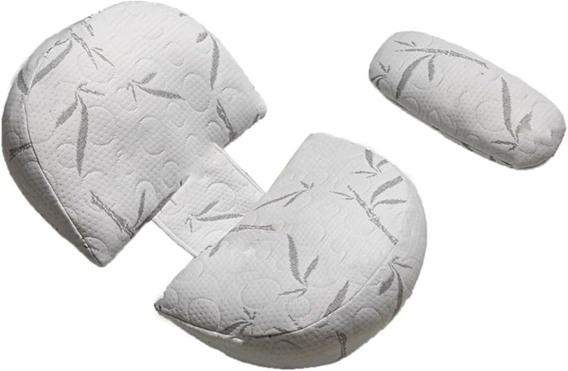 Ergonomic Pregnancy Pillow For Side Sleepers Universal Size Bamboo And Baby Pillow - Image 2