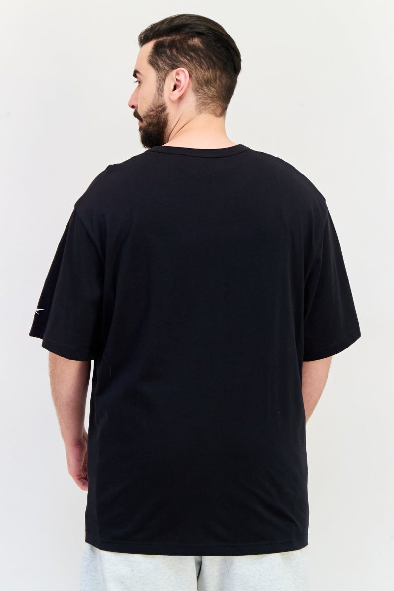 Reebok Men Sportswear Fit Short Sleeve Outdoor T-Shirt, Black - Image 3