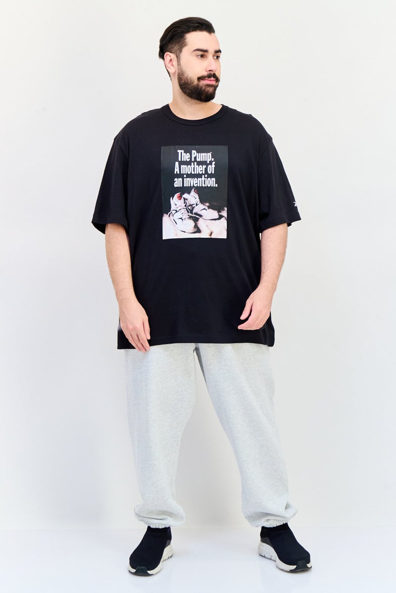 Reebok Men Sportswear Fit Short Sleeve Outdoor T-Shirt, Black - Image 4