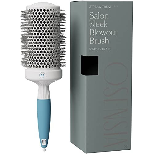 Osensia Professional Round Brush for Blow Drying - Large Ceramic Ion Thermal Barrel Brush for Sleek, Precise Heat Styling and Maximum Volume - Lightweight Hair Brush for Smooth, Manageable Hair (2 Inch) (Not Electrical) - Image 1