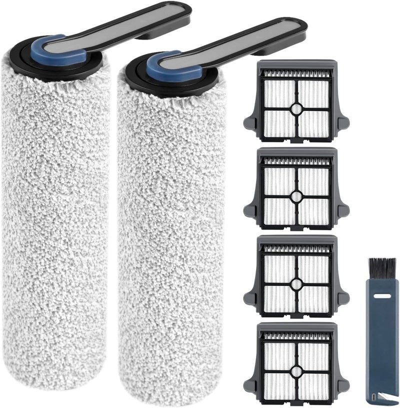 keluke Roller Brush and Filters Replacement Compatible with Tineco iFLOOR 5 Breeze Cordless Vacuum Cleaner,Replacement Parts Include 2 Brush Rollers, 4 Vac Filters - Image 1