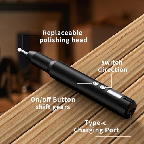 CBVCBV Wireless Engraving Pen Kit for Jewelry, Wood, Metal, Glass & Plastic - Cordless DIY Engraver with 30 Bits & Polishing Function, Portable Tool for Artists, Craftsmen, (Black - Upgraded Version) - Image 2