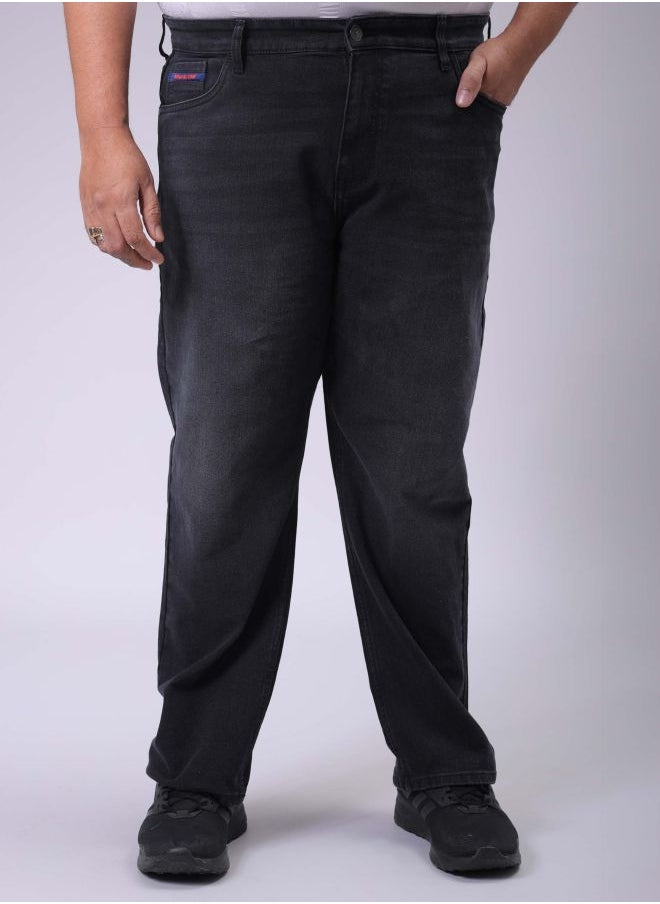 HARDSODA Men Plus Size Vintage Straight Fit Solid Mid-Rise Stretchable Jeans  - Image 1