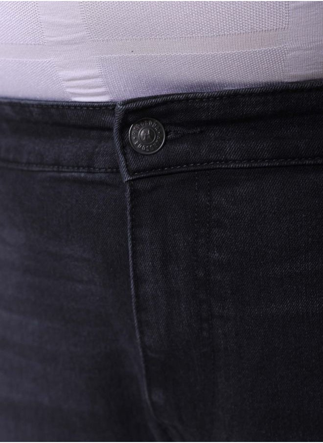 HARDSODA Men Plus Size Vintage Straight Fit Solid Mid-Rise Stretchable Jeans  - Image 5