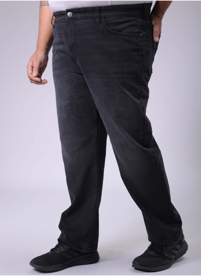 HARDSODA Men Plus Size Vintage Straight Fit Solid Mid-Rise Stretchable Jeans  - Image 3