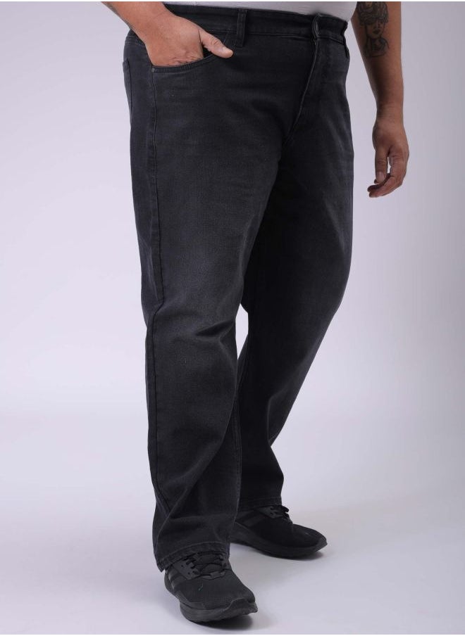 HARDSODA Men Plus Size Vintage Straight Fit Solid Mid-Rise Stretchable Jeans  - Image 4