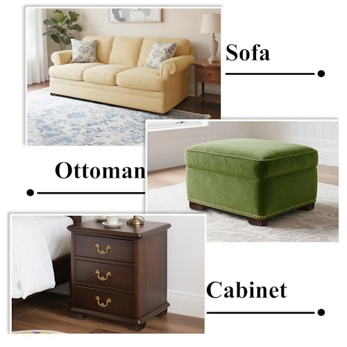 AORYVIC Sofa Legs Square Bed Feet 2 inch Wood Replacement Leg for Furniture Set of 4, Dark Brown - Image 3