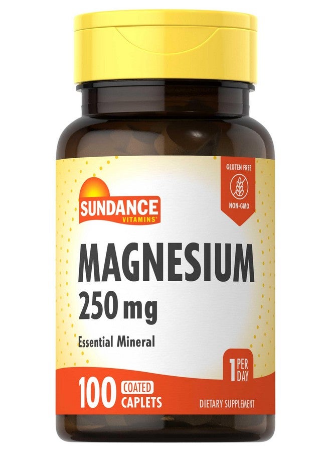 Sundance Magnesium Supplement | 250mg | 100 Caplets | Essential Mineral Formula | Vegetarian, Non-GMO, & Gluten Free - Image 1