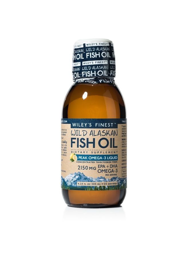 Wiley's Finest Wild Alaskan Fish Oil Peak Omega-3 Liquid Supplement - 2300mg EPA and DHA Omega-3s - Lemon Flavor - 4.23 Oz (25 Servings) - Image 5