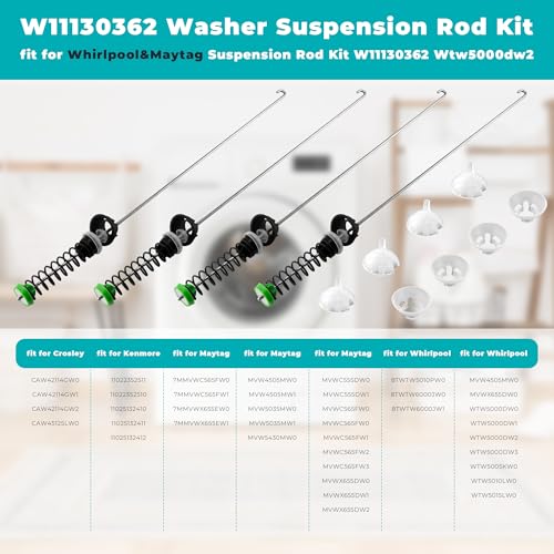 prime&swift W11130362 Suspension Rod fit for Maytag MVWX655DW1 MVWC565FW1 MVWC565FW2 MVWC565FW fit for Whirlpool WTW5000DW1 WTW5000DW2 WTW5000DW3 WTW5000DW 11022352510 W10594080 W10748956 W10780040 prime&swift - Image 4