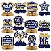 Moinchore 12 Pcs Thank You Decorations Honeycomb Centerpiece Employee Appreciation Decor We Appreciate You Table Decorations Thank Table Topper for Doctor Employee Party SuppliesGold and Blue - Image 2