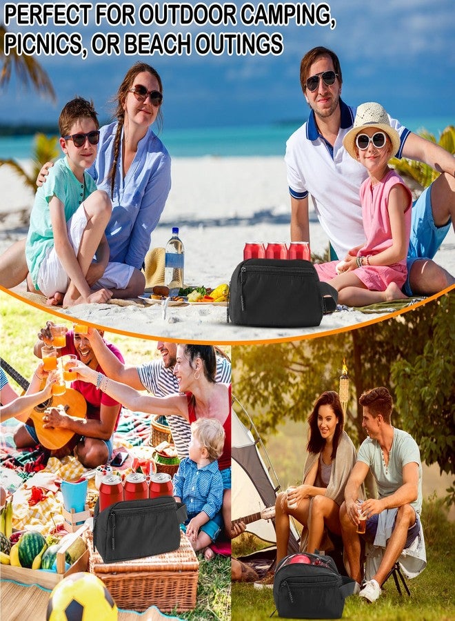 نوجو حقيبة وجبات خفيفة صغيرة معزولة من نوجو، 10 قطع، حقيبة تبريد سوداء للغداء والعمل والسفر، حافظة طعام للتجميد مع بطانة مانعة للتسرب من مادة PEVA، صندوق غداء صغير محمول قابل لإعادة الاستخدام والتجميد، 9.06 × 5.12 × 3.94 بوصة - Image 3