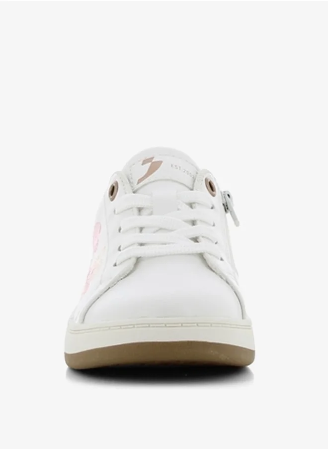 SJ Girls' Floral Print Lace-Up Sneakers