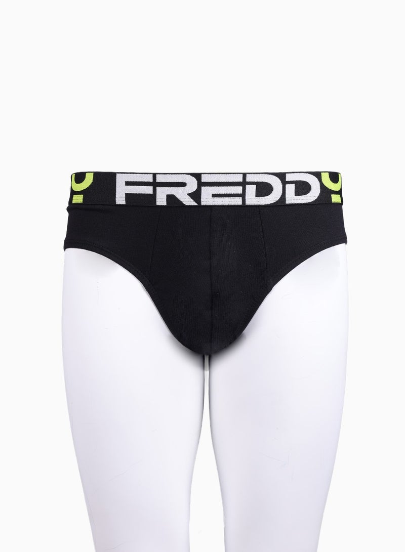 فريدي بريف رياضي عصري - أسود | ملابس داخلية رجالية قطنية كلاسيكية - Image 1