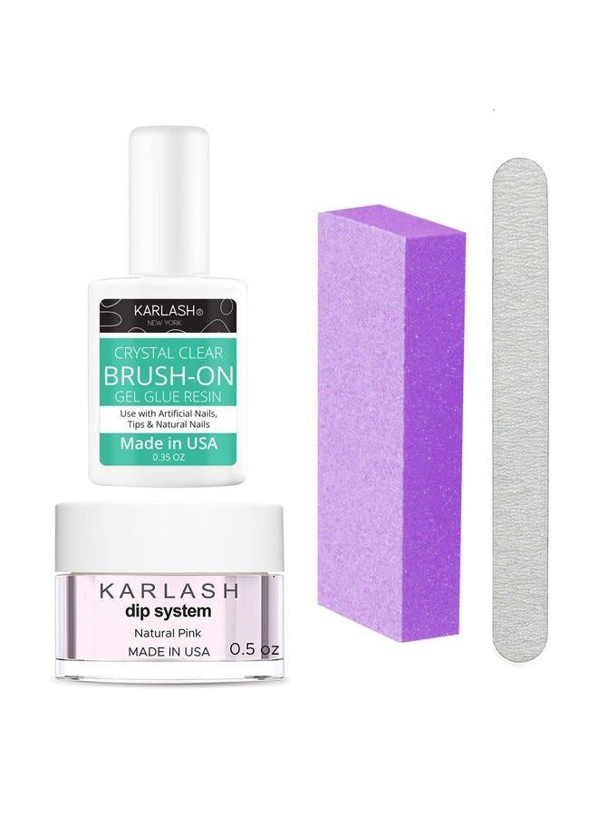Karlash Nail Repair Kit for Broken Cracked Split Nails. Emergency Easy Quick Fix (Natural Pink) - Image 1