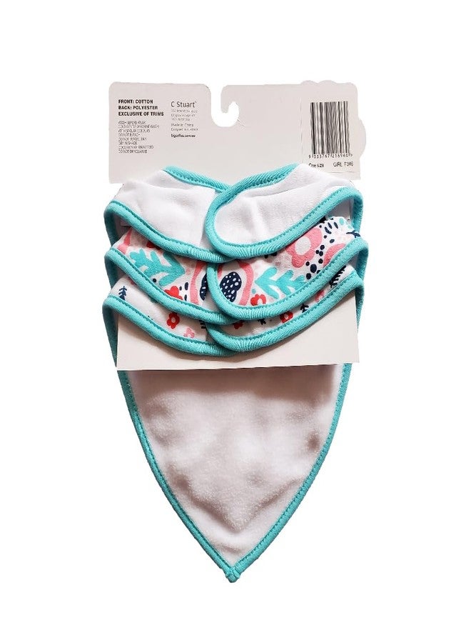 Big Softies Printed Bandana Newborn Baby Bibs with Soft Velcro Fastener-Leopard|Cotton Blends|Reusable|Ultra Soft & Super Absorbent|For Drooling, Teething & Feeding|For Girls 0-24 Months|Pack of 3 - Image 2