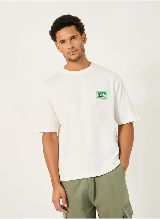 Styli Styli Oversized Padel Graphic Print Crew Neck T-Shirt