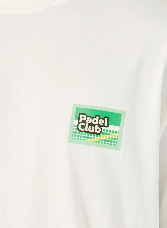 Styli Styli Oversized Padel Graphic Print Crew Neck T-Shirt