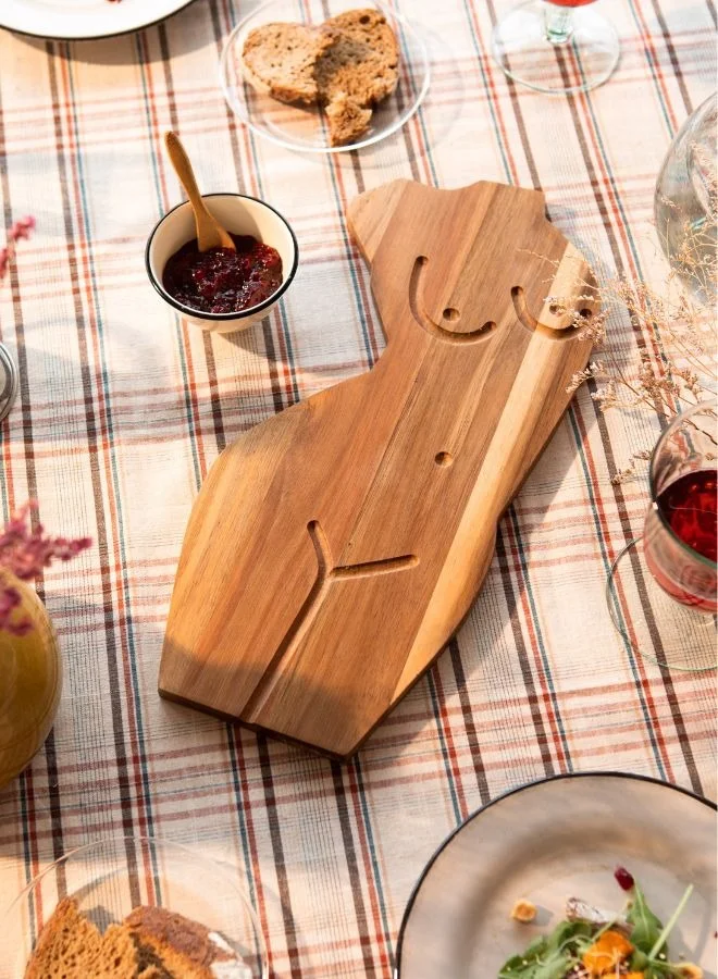 doiy Serving Board – Body | Artistic Charcuterie and Cheese Board | Modern Kitchen Décor | Cutting Board | Kitchen Serving Tray | Wooden Tray