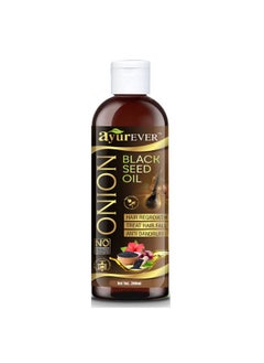 AYUREVER Onion Black Seed Hair Oil For Hair Growth And Hair Fall Control - With Black Seed Oil Extracts (200 Ml)  - Image 1