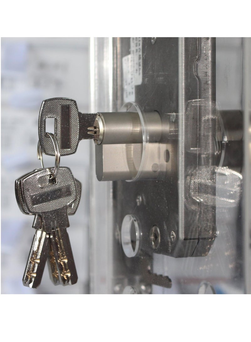 Midwest 80 mm (40/40) anti-snap Euro door cylinder, high security 6-pin, brass body, stainless steel reinforced anti-drill, anti-pick, anti-bump cylinder with 5 keys - Image 5