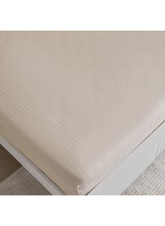 Home Box Hamilton Striped Satin Cotton King Fitted Sheet 210 x 36 x 180 cm  - Image 4