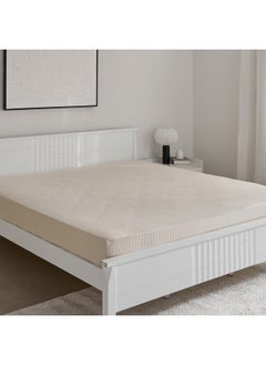 Home Box Hamilton Striped Satin Cotton King Fitted Sheet 210 x 36 x 180 cm  - Image 1