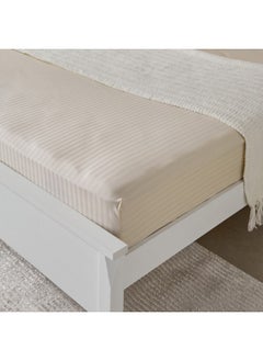 Home Box Hamilton Striped Satin Cotton King Fitted Sheet 210 x 36 x 180 cm  - Image 2