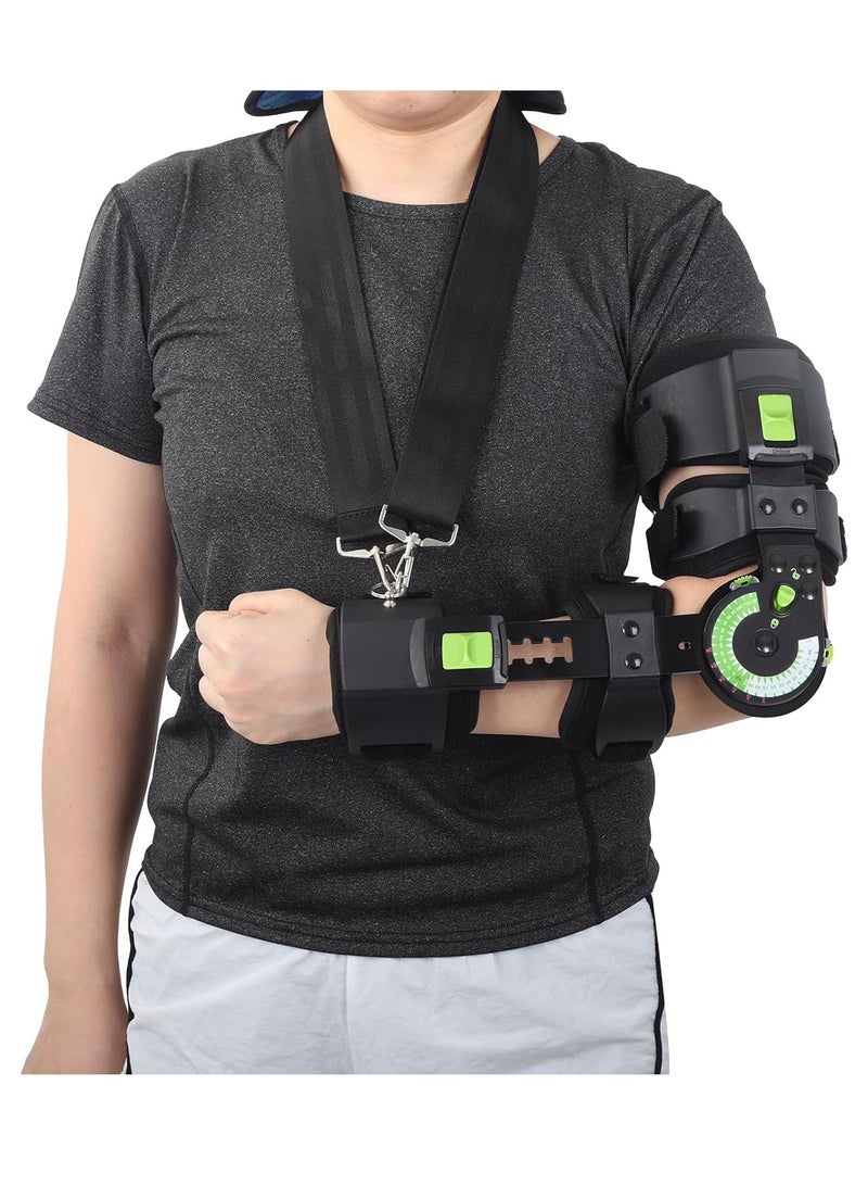 Left Elbow Brace Adjustable Hinged Arm Support Fracture Fixtion Splint Post OP Rehabilitation Orthosis Correcotor After Surgery Recovery Immobilizer - Image 1