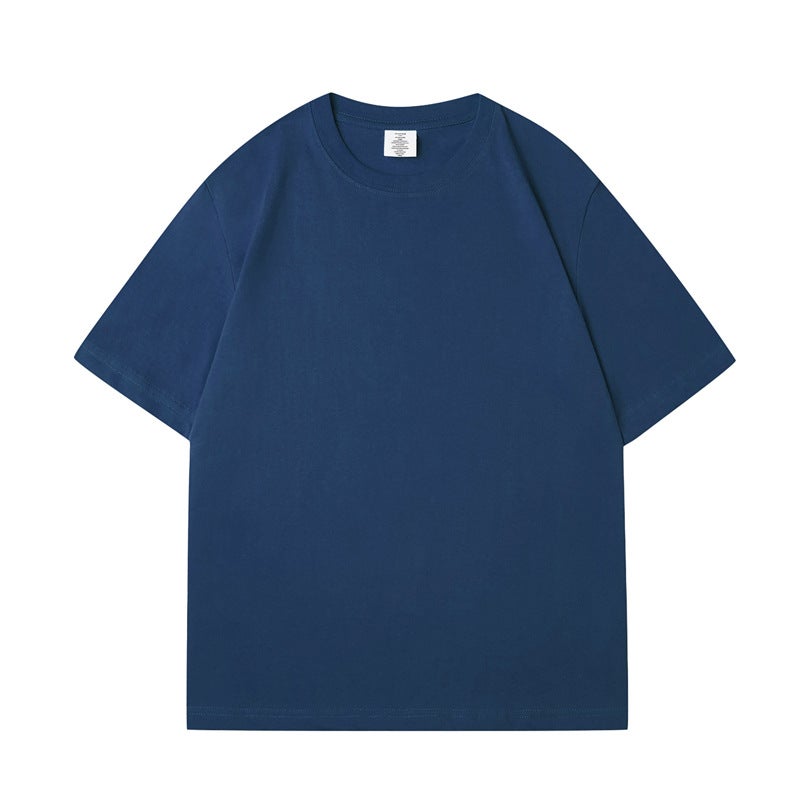 Pod Heavy-Duty Short-Sleeve T-Shirt Summer Crew Neck 230G Pure Cotton Tee Small Neckline Solid Color Unisex Regular Shoulder T-Shirt - Image 1