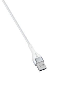 alfanar 480Mbps 2.4A Braided USB Type-A to Lightning Fast Charging Cable White 1 m C2-41A-LBW09  - Image 2