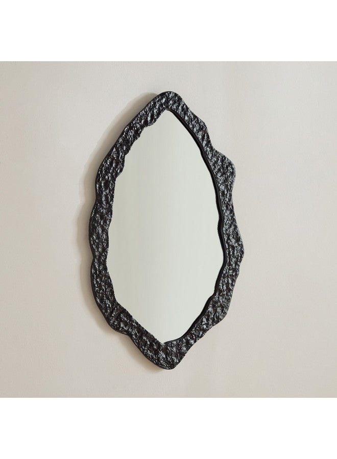 Home Box Rayon Aluminium Premium Round Organic Shape Mirror 43 x 2 x 70 cm  - Image 1
