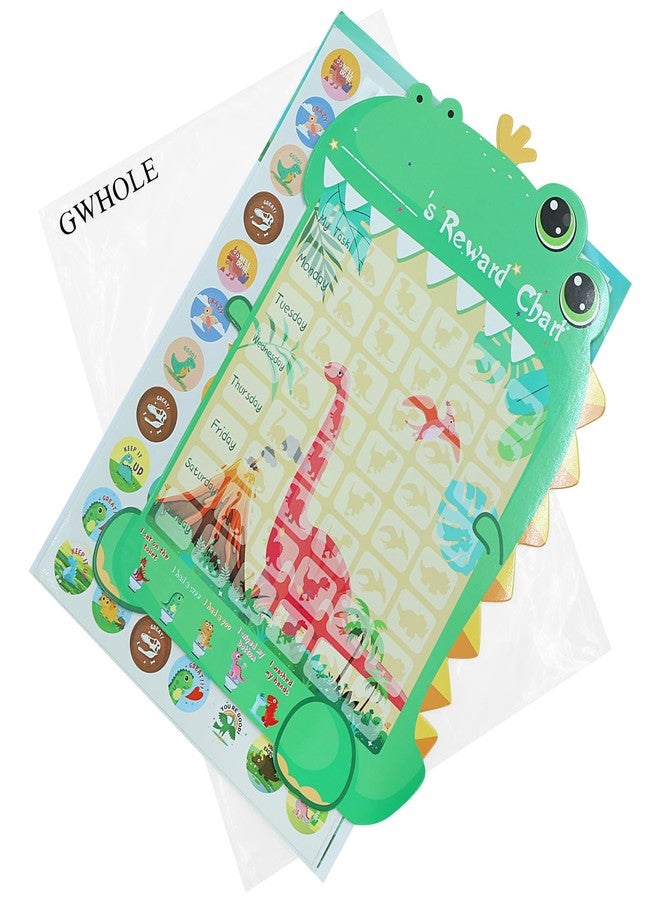 GWHOLE Potty Training Chart Dinosaur Potty Training Chart Potty Training Reward Chart Potty Chart for Toddlers Boys - Image 2
