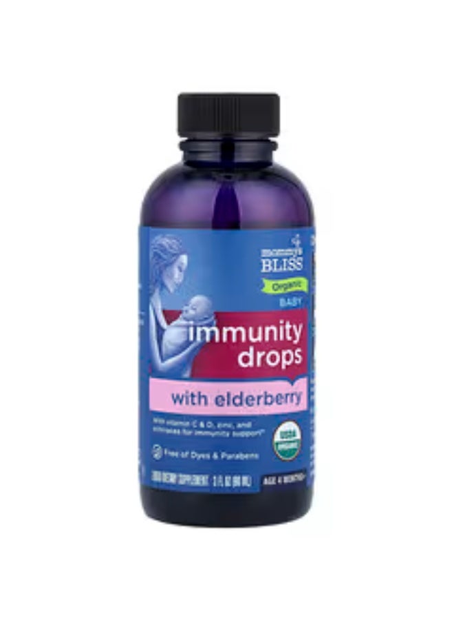 Mommy's Bliss, Organic Baby Immunity Drops With Elderberry, Age 4 Months+, 3 fl oz (90 ml) - Image 2
