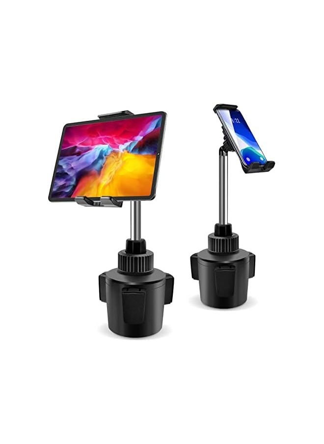 erorex Cup Holder Tablet Mount for iPad Mini 6, Car Cup Holder Tablet Mount for Car Phone Stand for Galaxy Z Fold 5/Z Flip 5/S23/S22/S21/iPhone 15 14 13 12 11/iPad Mini 8.3 inch  - Image 1