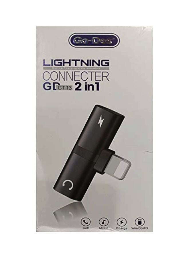 جو-ديز موصل Lightning 2 في 1 أسود - Image 1