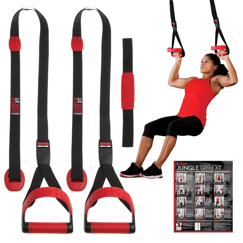Lifeline Jungle Gym XT Body Weight Suspension Trainer System – Patented Split Anchor, Full-Body Workout, Lightweight Home Suspension Training Kit for Home Gym, Workout Equipment - Image 1