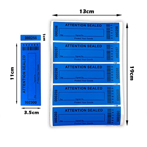 ILMBVM Security Warranty Void Stickers Non Transfer Tamper Evident Labels Triple Serial Numbers Seal Sticker Large 35x120 mm(50PCS,Blue) - Image 4