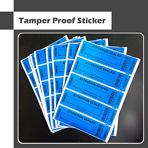 ILMBVM Security Warranty Void Stickers Non Transfer Tamper Evident Labels Triple Serial Numbers Seal Sticker Large 35x120 mm(50PCS,Blue) - Image 5