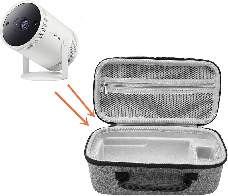 BROLEO حقيبة سفر صلبة BROLEO لجهاز عرض Samsung The Nebula Anker Capsule 3 1080p، حقيبة عرض محمولة مقاومة للماء مع بطانة داخلية ناعمة، مقاومة للصدمات والغبار - Image 3