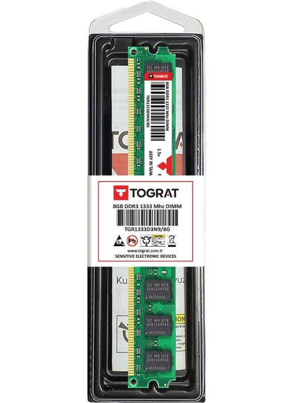 Tograt 8gb Ddr3 1333 Mhz Desktop PC Ram Memory - TGR1333D3N9/8G - 1.5V  - Image 1