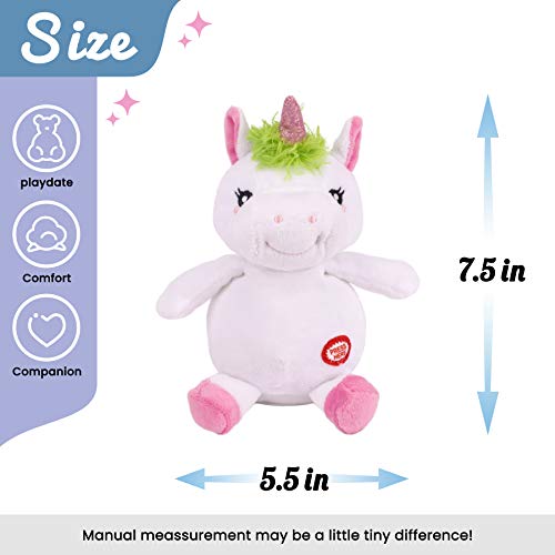 Hopearl Talking Unicorn Repeats What You Say Nodding Electric Interactive Animated Toy Speaking Plush Buddy Birthday Festival for Toddlers 75 - Image 5