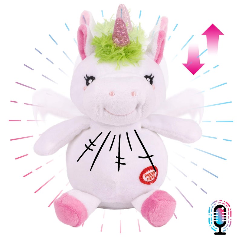 Hopearl Talking Unicorn Repeats What You Say Nodding Electric Interactive Animated Toy Speaking Plush Buddy Birthday Festival for Toddlers 75 - Image 4