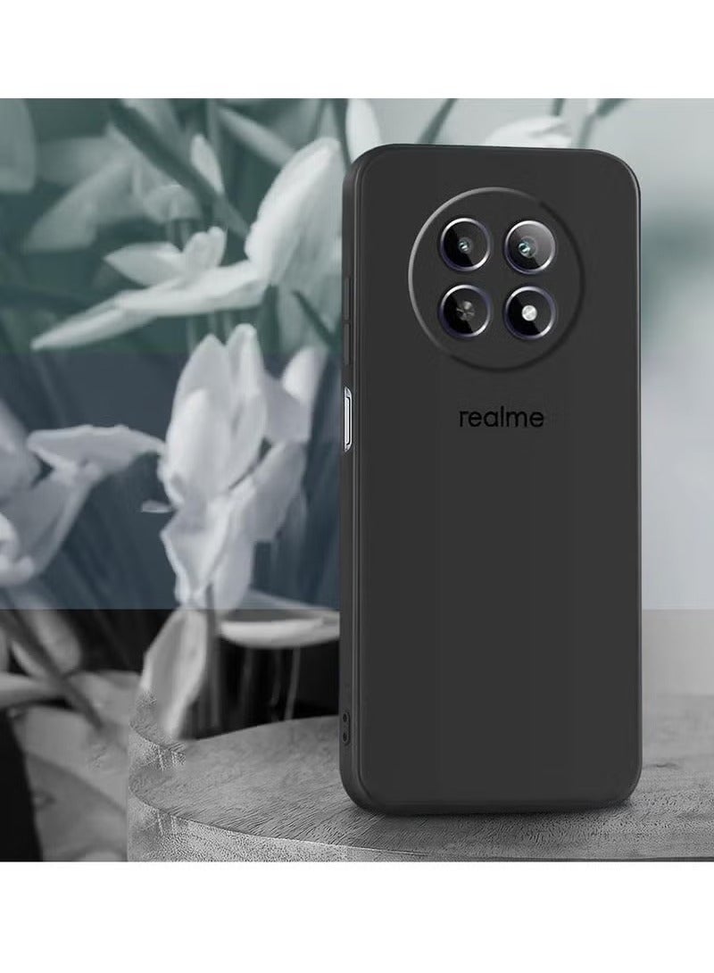 TIGER Premium Soft Liquid Silicone Case for Realme 12 5G (2024) – Shockproof, Scratch-Resistant Protective Cover – Anti-Fingerprint, Soft-Touch Grip, Drop-Protection Silicone Back Case for Realme 12 5G – Black - Image 2