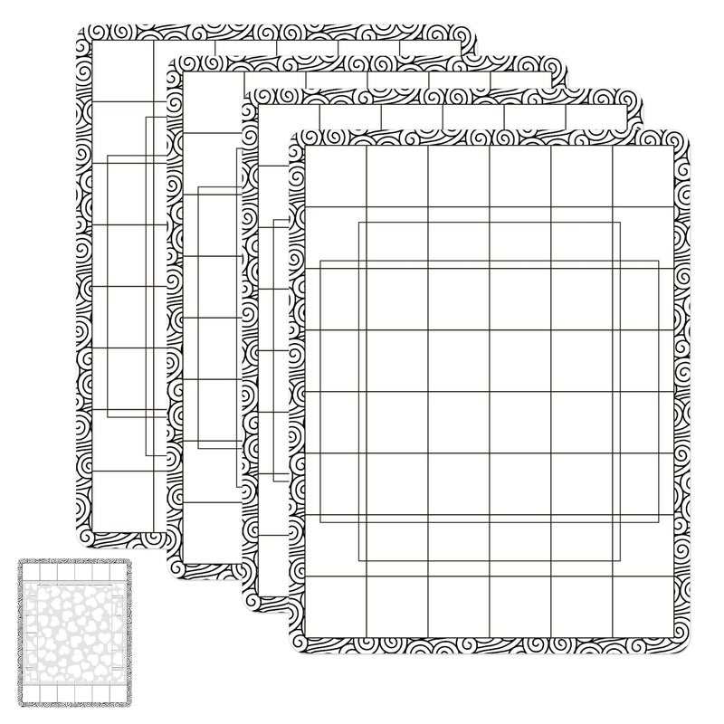 BAOFALI 4PCS 65X 85inch Stick and Stamp Mat Low Stcik Mat MultiUse Low Tack Matfor DIY Projects Paper Card Scrapbooking to Hold Project in Placeholding Your Stencil in Place While Ink Blending